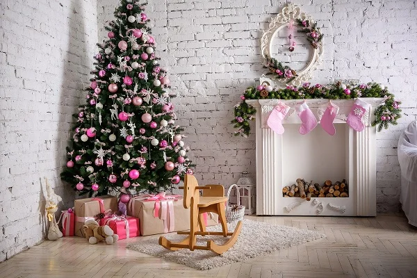 21 WHISM Рождественский фон для фотосъемки 5x7 футов(152x213 см) Рождественский носок дерево подарок камин фотография фон для фотостудии - Цвет: 21