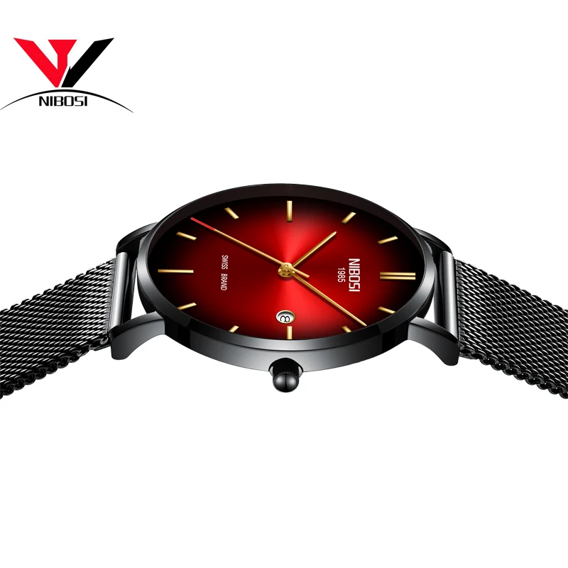NIBOSI мужские часы классические роскошные модные кварцевые с хронографом в полной