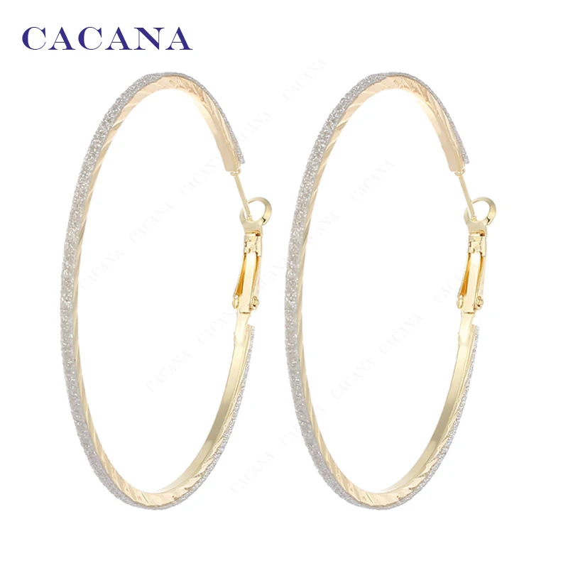 Длинные серьги кольца CACANA для женщин круглая бижутерия Лидер продаж No. A852 A853|earrings
