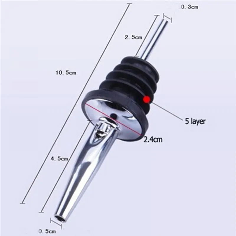 1Pcs Stainless Steel Liquor Spirit Pourer Flow Wine Bottle Spout Stopper Barware Oil Pourers Free Shipp | Дом и сад