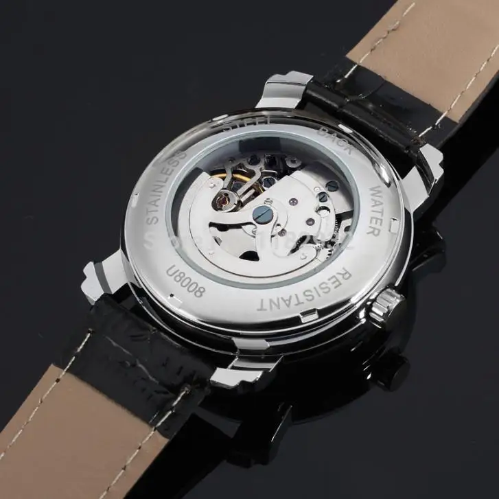 Мужские автоматические часы-скелетоны WRG8078M3S1 серебристого цвета с черным