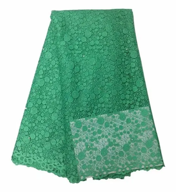 Зеленые Африканские французского кружева в нигерийском стиле тюль кружевной