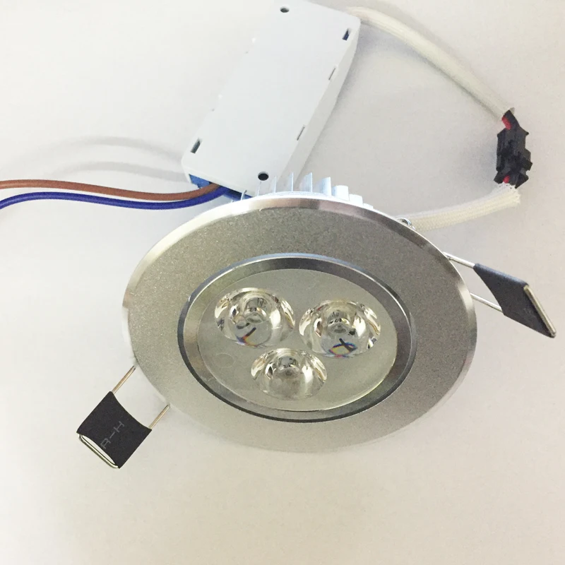 Epistar-lámpara LED redonda de techo, foco empotrable, AC85-265V para iluminación del hogar, 3W, 1 unids/lote