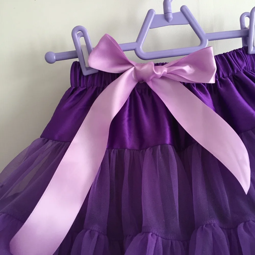 Пышная юбка для девочек юбки пачки маленьких фиолетового цвета с лавандовой