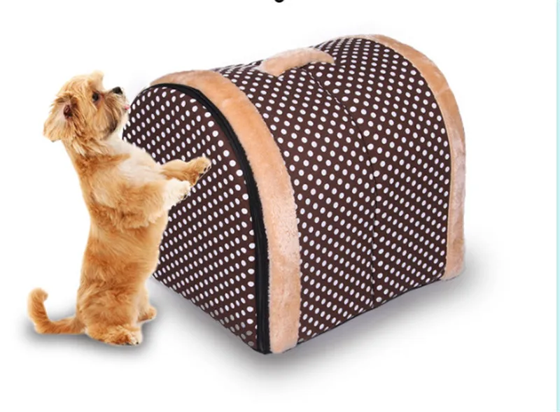 Pet Cat Igloo кровать маленькая собака мягкая Met House Водонепроницаемая покрытая 1 шт. (S M