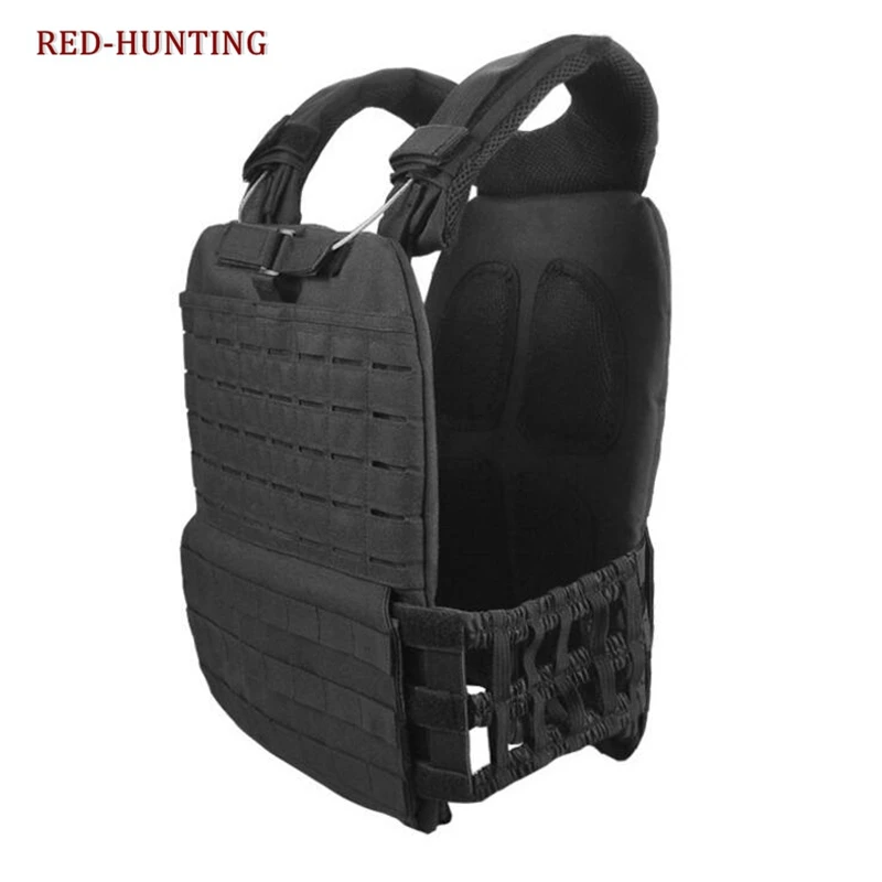 Черный Molle система открытый боевой Спорт загрузки Регулируемая эластичность грудь тактический жилет военные жилеты