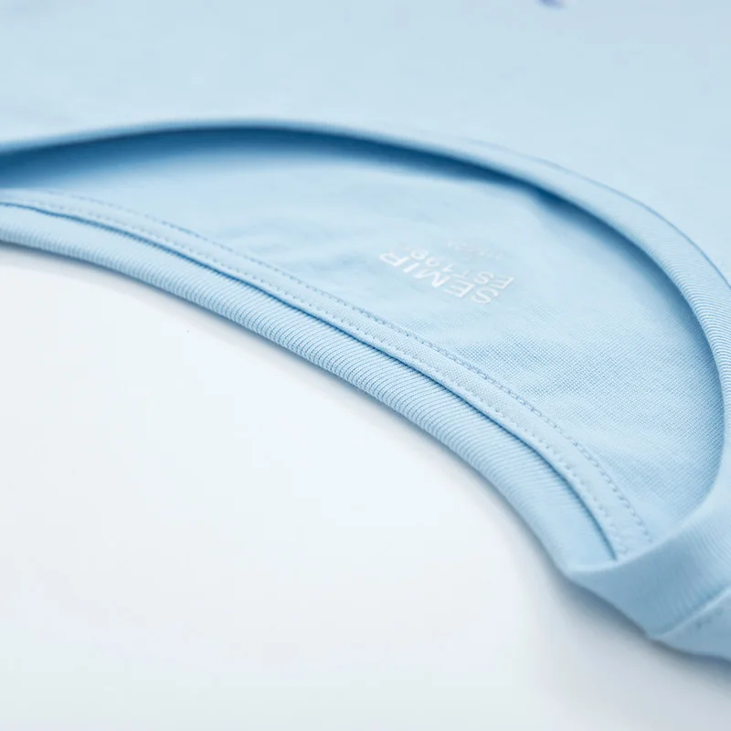 Мужская Однотонная футболка SEMIR мужские футболки и топы с круглым вырезом