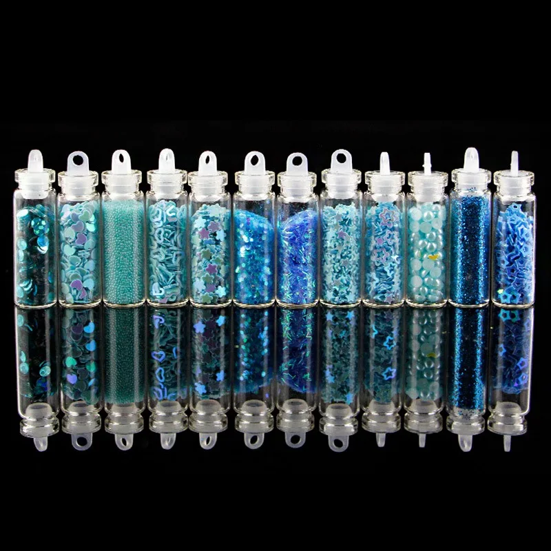 

12 Bottles/Set Mix Shine Nail Glitter Powder For Nails Dust Powder Manicure Brillantini Tinsel Nail Art Decorations