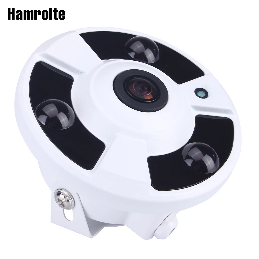 Панорамная ip-камера hamrolt 5MP 1,7 рыбий глаз широкоугольный объектив 1080P 15fps, 960 P/720 P 25fp Onvif ip-камера DV12 или 48 В POE опционально