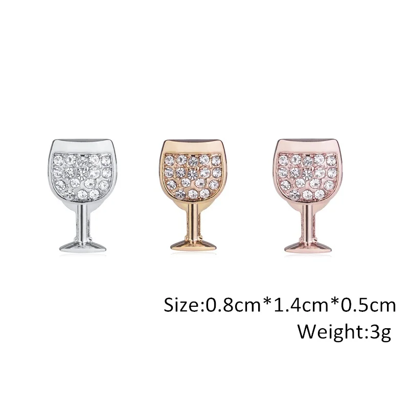 SANSHOOR Jewelry Crystal Wine Glass Goblet Slide Charm Fit 10mm Stainless Steel Mesh Bracelet for Women DIY Accessories Making | Украшения