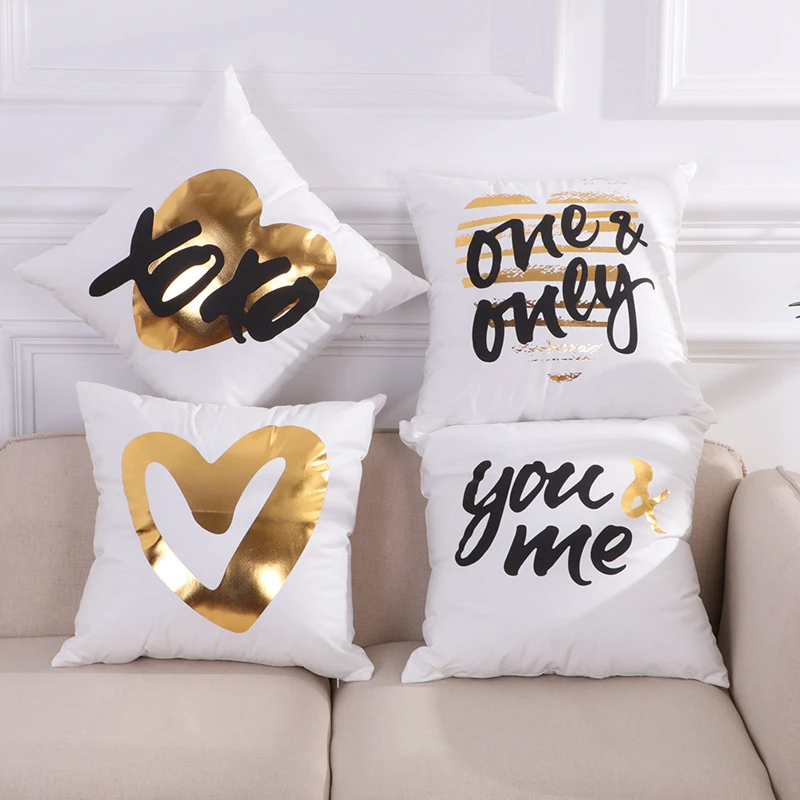 Золотое оборудование для бронзирования хлопковой подушки (45*45 см) с полной