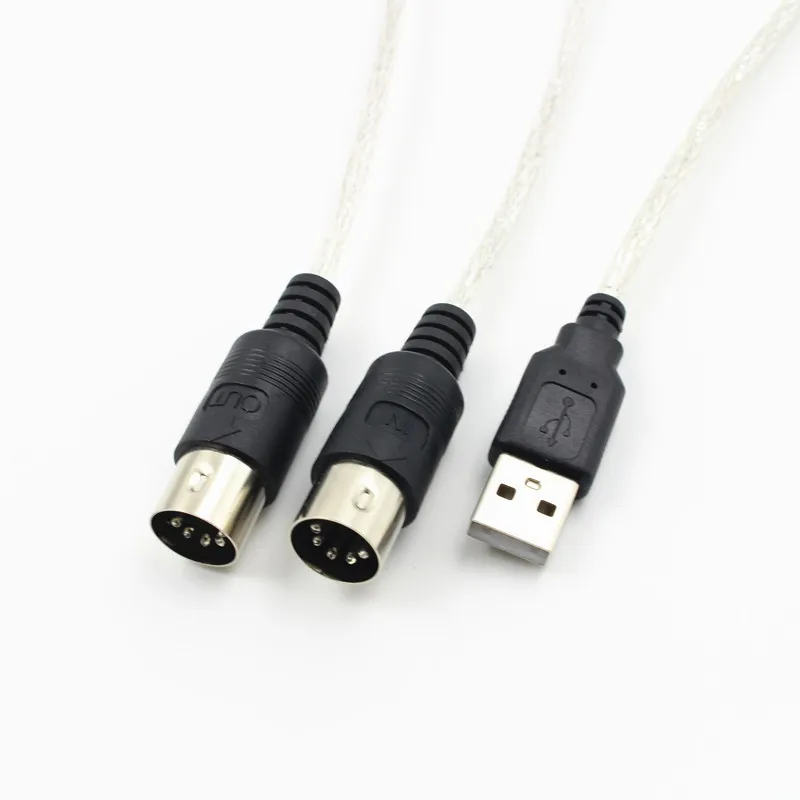 Интерфейсный кабель MIDI USB IN-OUT шнур линейный конвертер адаптер для ПК в