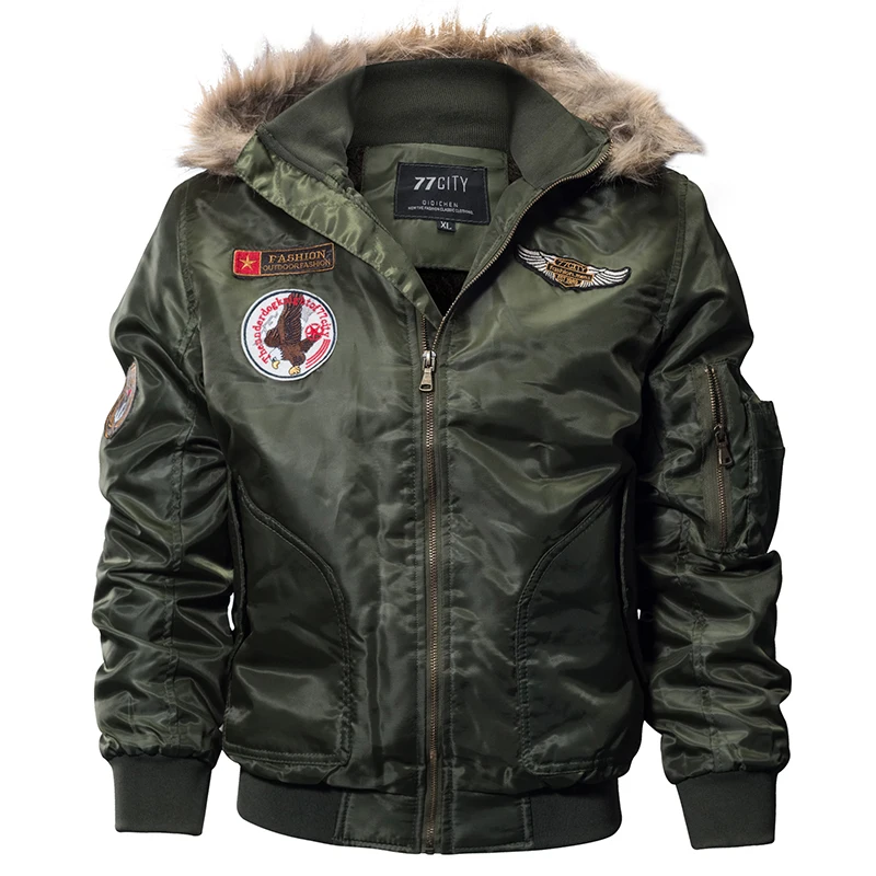 Refire gear зимняя военная куртка-бомбер мужская армейская тактическая куртка ВВС теплая подкладка из шерсти верхняя одежда парки с капюшоном пальто пилота