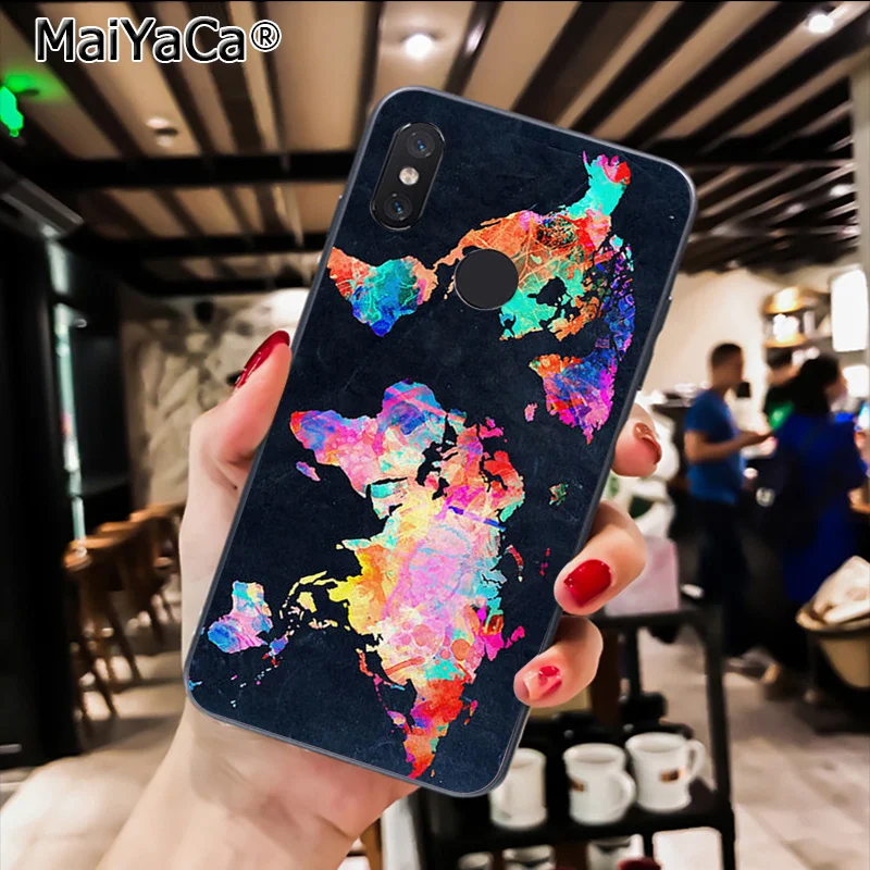 MaiYaCa карта мира путешествия просто Go мягкий чехол для телефона Xiaomi Redmi4X 6A S2 Go Redmi 5 5Plus Note4 Note5 7 Note6Pro