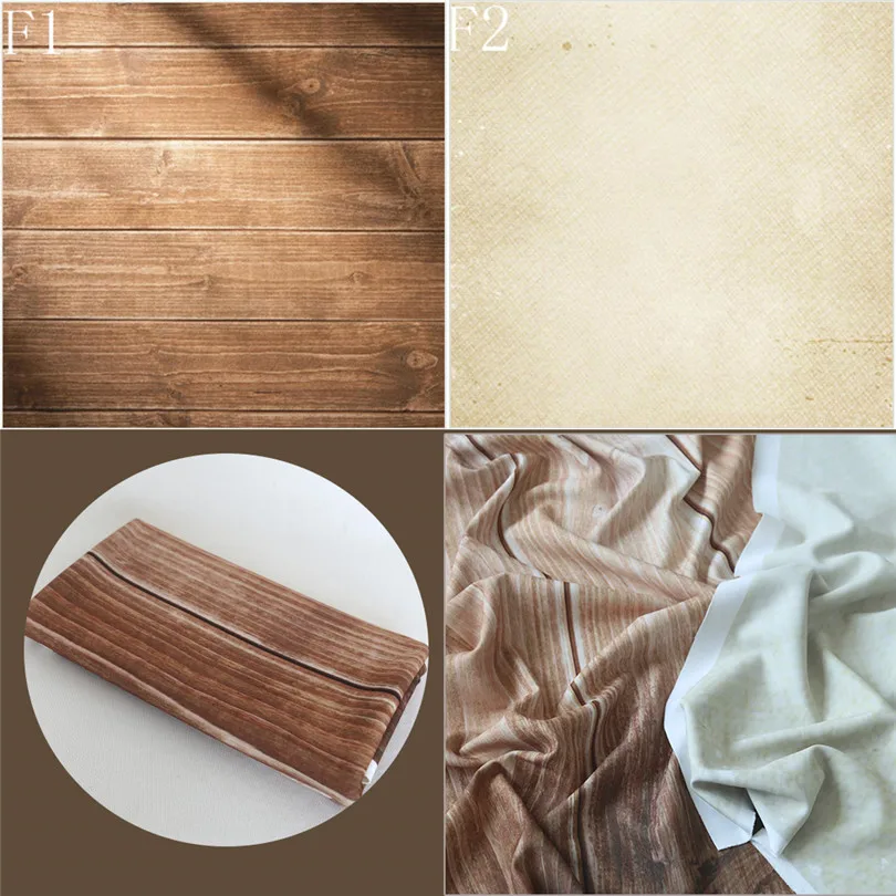 150cm x 150cm Wood Wall Backdrop Rustic Wood Planks Photography Studio Bakckground Wooden Flooring Cover 2 side Backdrops