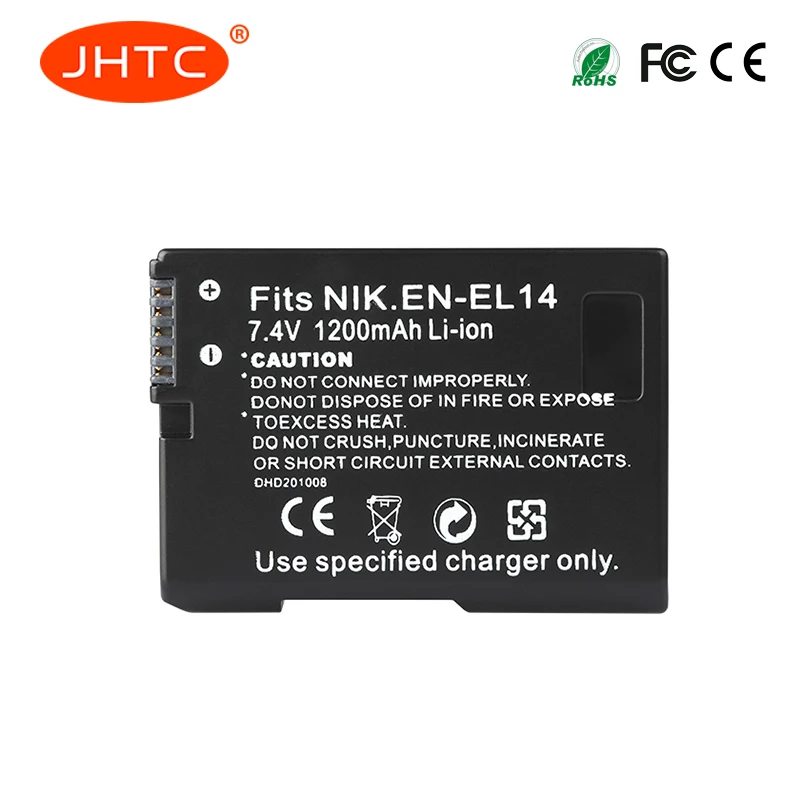 1X EN-EL14 EN-EL14a ENEL14 EL14 1200 мАч Батарея для Nikon P7800 P7700 P7100 P7000 D5500 d5300 D5200 D3200 D3300 D5100 D3100 Df. |
