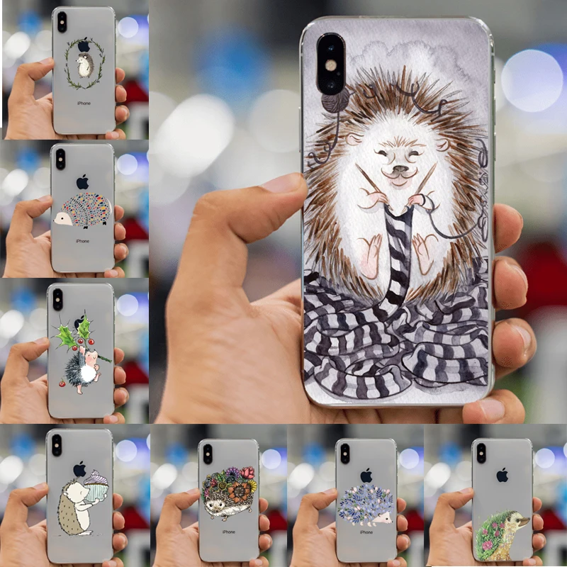 Мультяшный ежик из ТПУ для iPhone X 4 4S 5 5C SE 6 6S 7 8 Plus XS Max XR|Чехлы-накладки| |