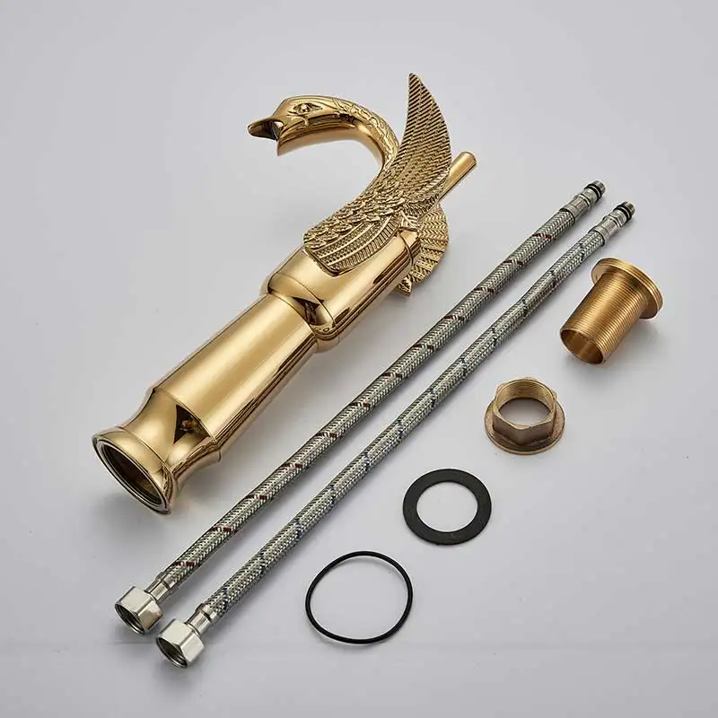 Смеситель для раковины Golden Swan с одной ручкой хромированный кран из латуни ванной