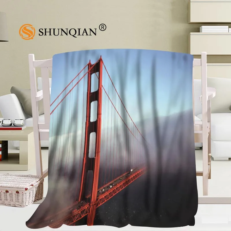 melhor Cobertor Do Sofá Do Escritório Do Mar E Da Ponte Personalizado Cobertor Cobertor Macio Portátil Cama Avião Viagem Adulto Casa Cobertor