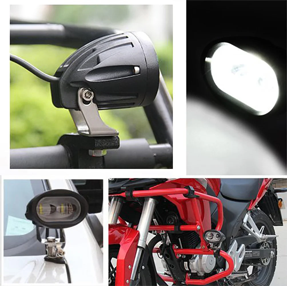 

2PCS 6D 6000K White 20W LED Work Light for SUV ATV Motorcycle Offroad Spotlight for Boats