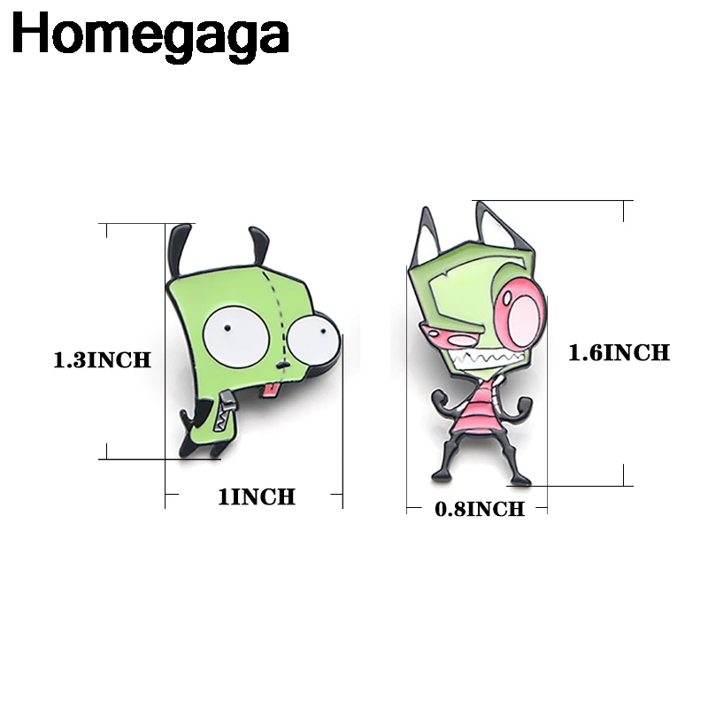 Homegaga Мультяшные цинковые булавки для рюкзака медаль на одежду сумок рубашек шляп
