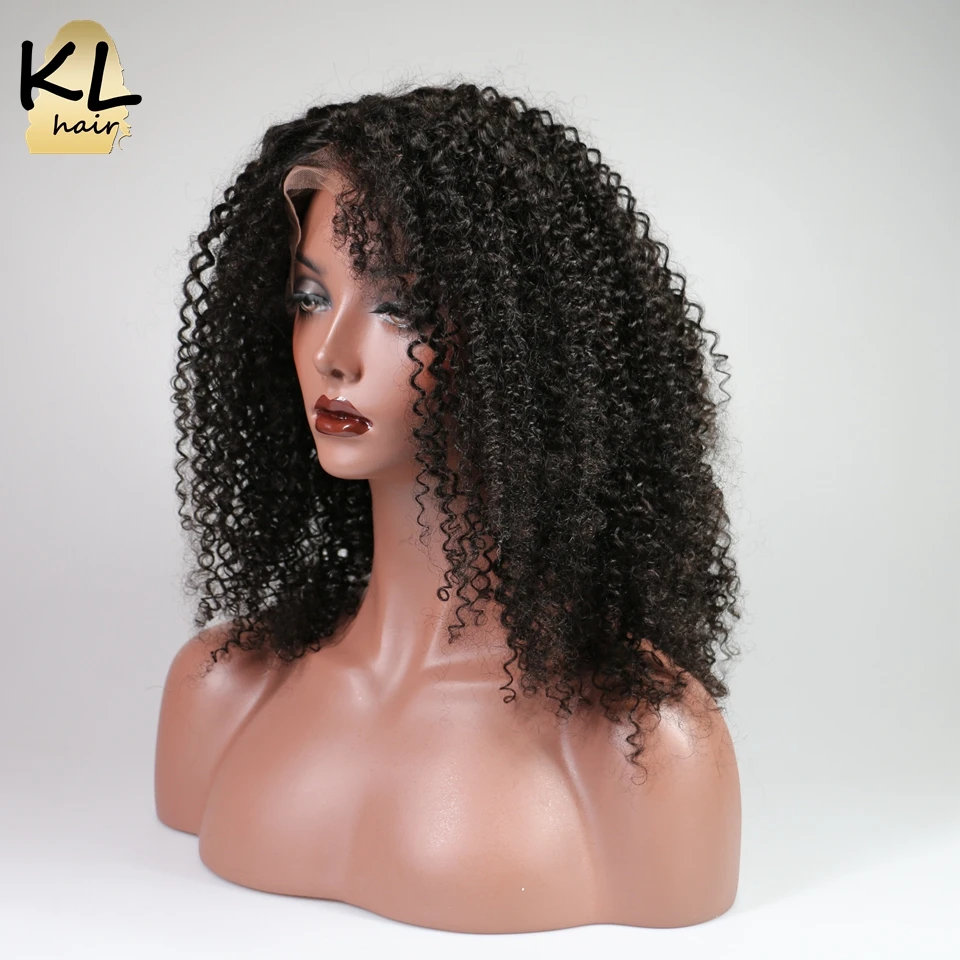KL Hair полностью кружевные человеческие волосы парики для черных женщин афро
