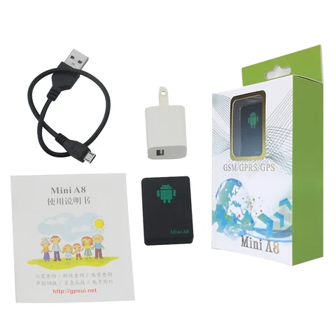Мини-трекер LBS для детей и пожилых людей A8, глобальная версия, GSM/GPRS/LBS, с кнопкой SOS, без GPS-модуля