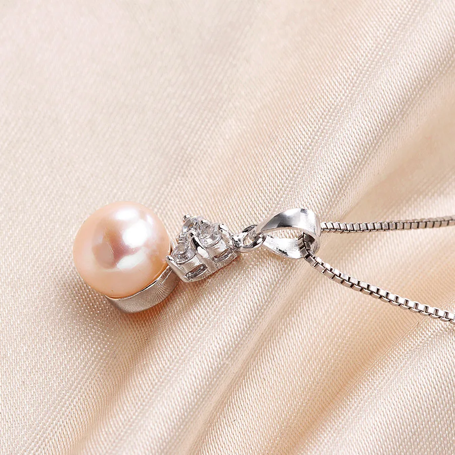 Изысканные ювелирные изделия женская мода 8-9 мм натуральный пресноводный жемчуг