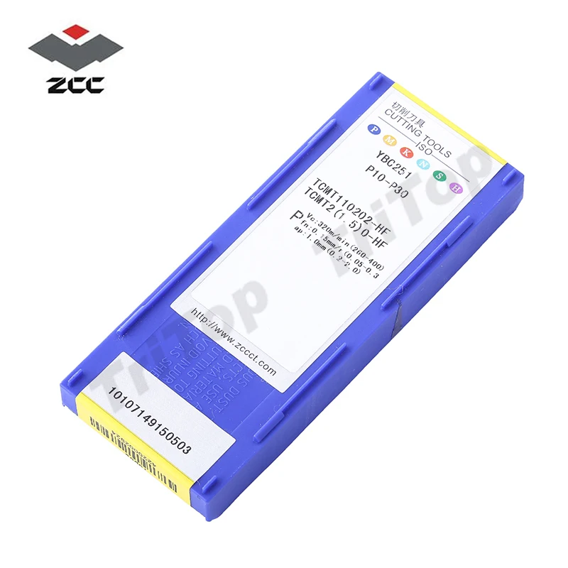

TCMT 110202 -HF YBC251 ZCC.CT cemented coated carbide turning inserts postive carbide plate ZCC cutting tool CNC cutter