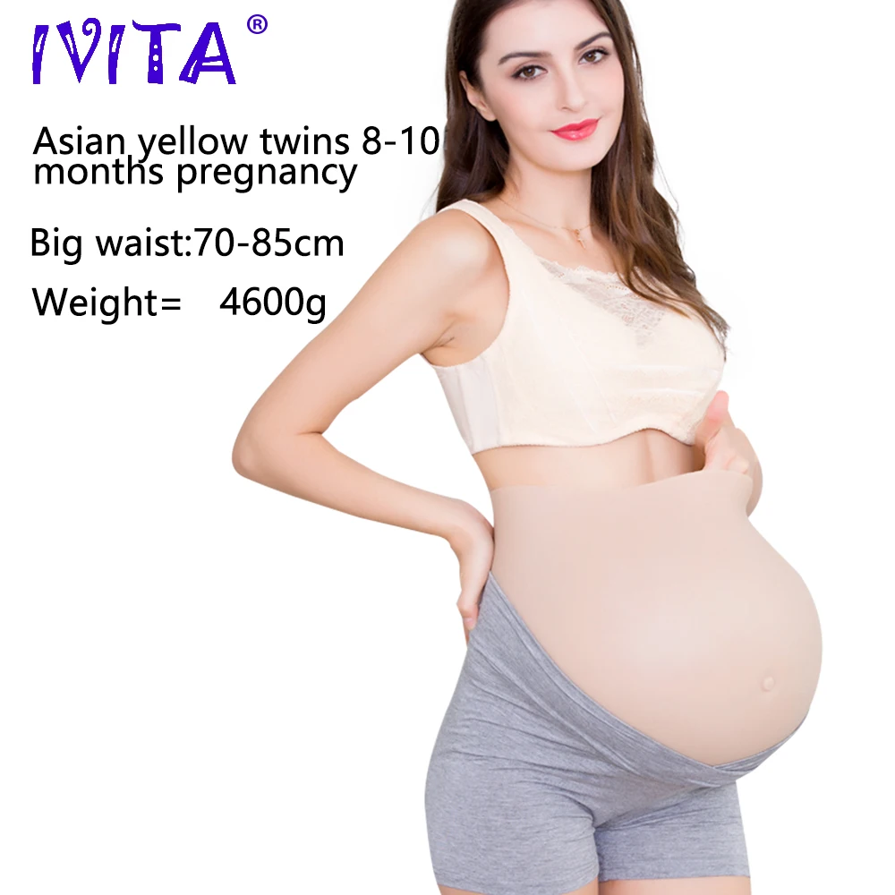 

IVITA Artificial Silicone Pregnant Realistic Jelly Belly For Human Body Bionic Pregnancy Crossdresser Drag-Queen Fashion Cosplay