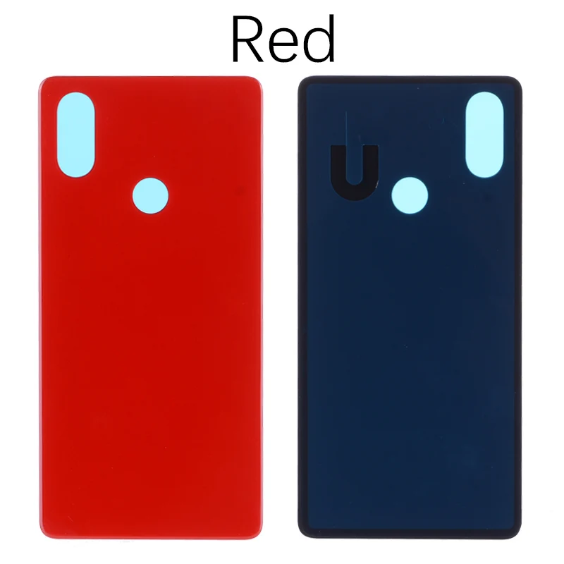 Red Задняя крышка для Xiaomi mi 8 на батарею черный белый золотой - Цвет: Red