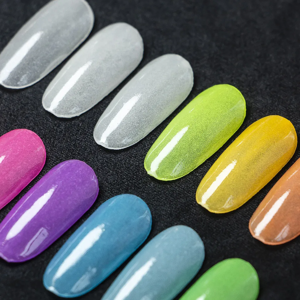 12colors/set Neon Pigment Nail Powder Dust Ombre Glitter Gradient Iridescent Acrylic Art DecorationG723 | Красота и здоровье