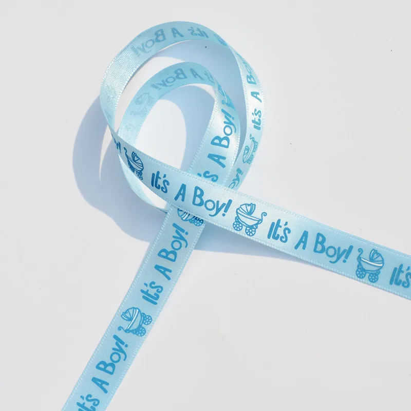 100 ярдов атласная лента для маленьких мальчиков и девочек синяя розовая это торт
