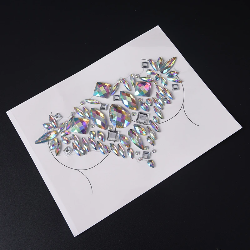 Крышка для сосков грудь временные алмазные тату наклейки искусство тела