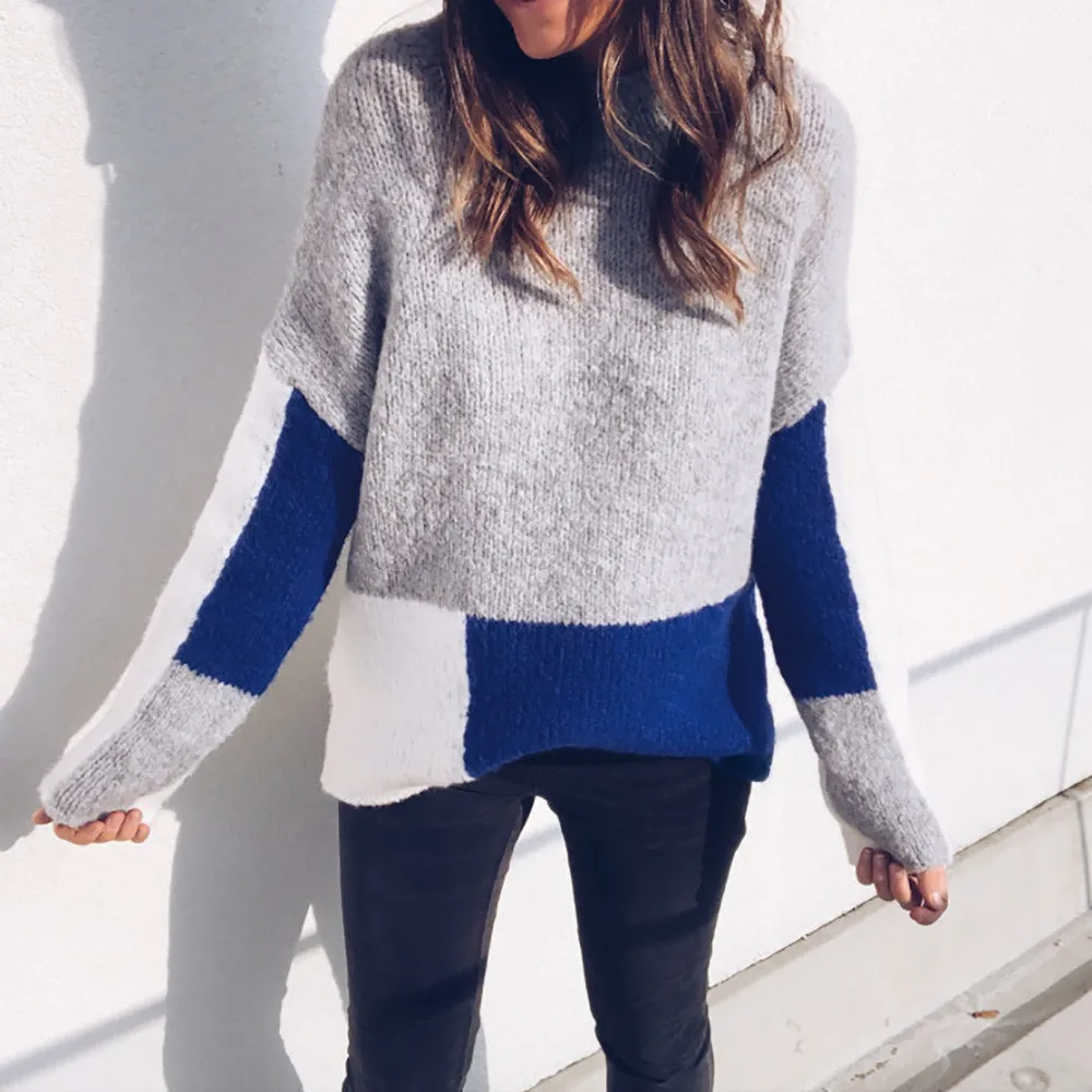 Pull Femme Hiver Dames Новый Женский Повседневный джемпер с длинными рукавами и круглым