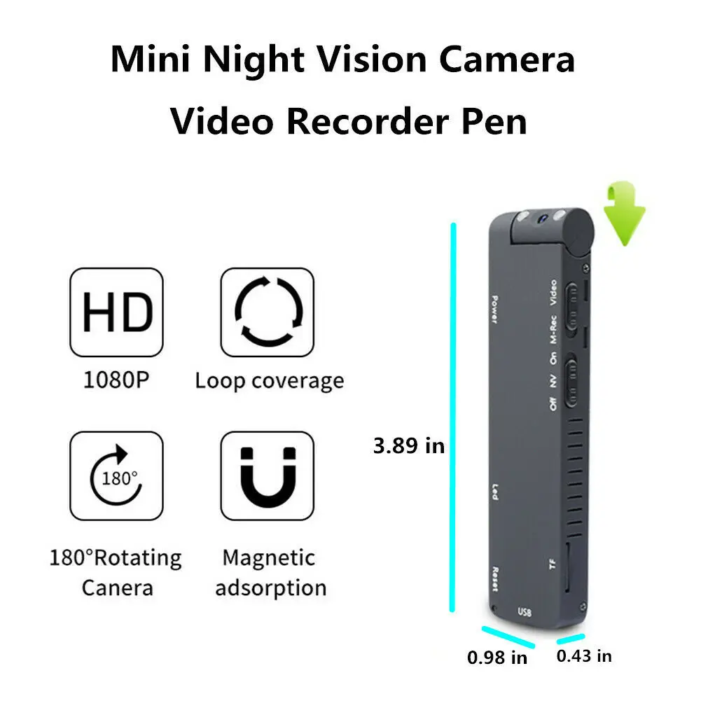 

Камера видеонаблюдения Camsoy Mini с датчиком движения, инфракрасная, Full HD 1080P