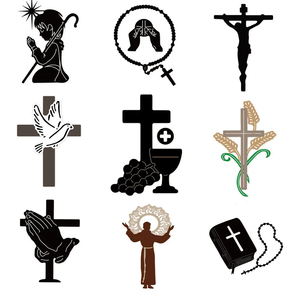 Крест Иисус Христос молитва Металл черенки штампы высечки скрапбукинг бумага