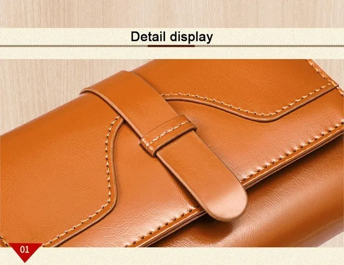 NewTri Fold Genuine Leather Women Wallet Short Luxury Brand Zipper Wallet Ladies Small Coin Purse Card Holder Oil Wallet