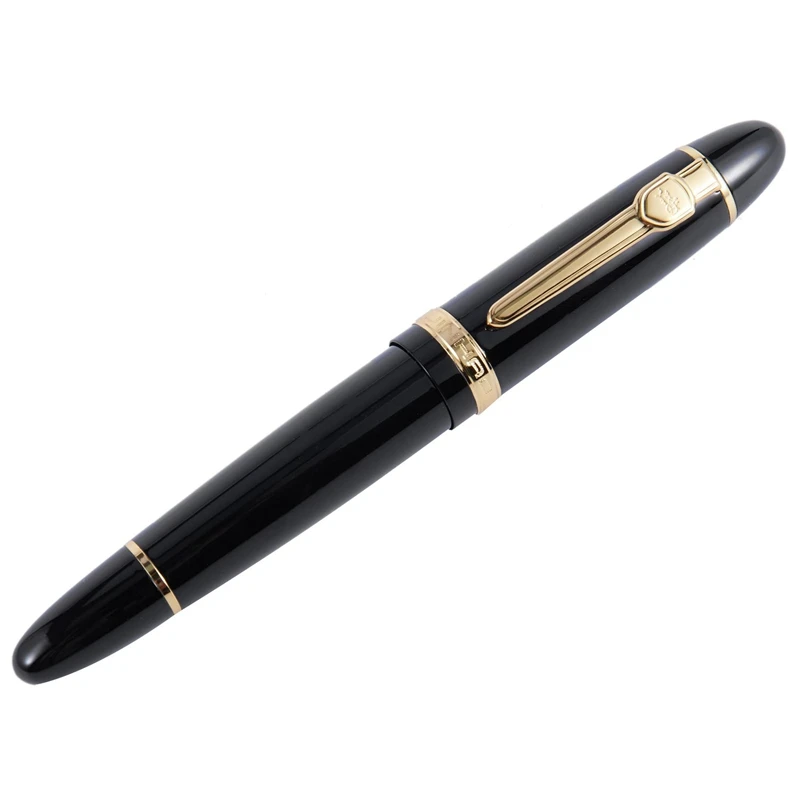 Black JINHAO 159 18KGP 0,7 мм СРЕДНИЙ перо с широким основанием авторучка офисная авторучка с коробкой - Цвет: Black