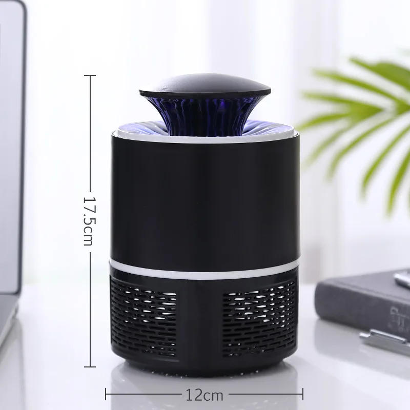 Противомоскитная лампа от комаров, электрическая USB ловушка для насекомых, летающая ловушка, антимоскитная лампа, светодиодный домашний Ночной светильник для гостиной, D-Gcm - Цвет: Black L