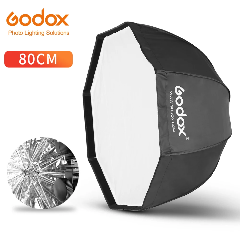 Godox 80 см 31 5 дюйма в фотовспышке Speedlight Speedlite Umbrella soфтbox Brolly Reflector (только