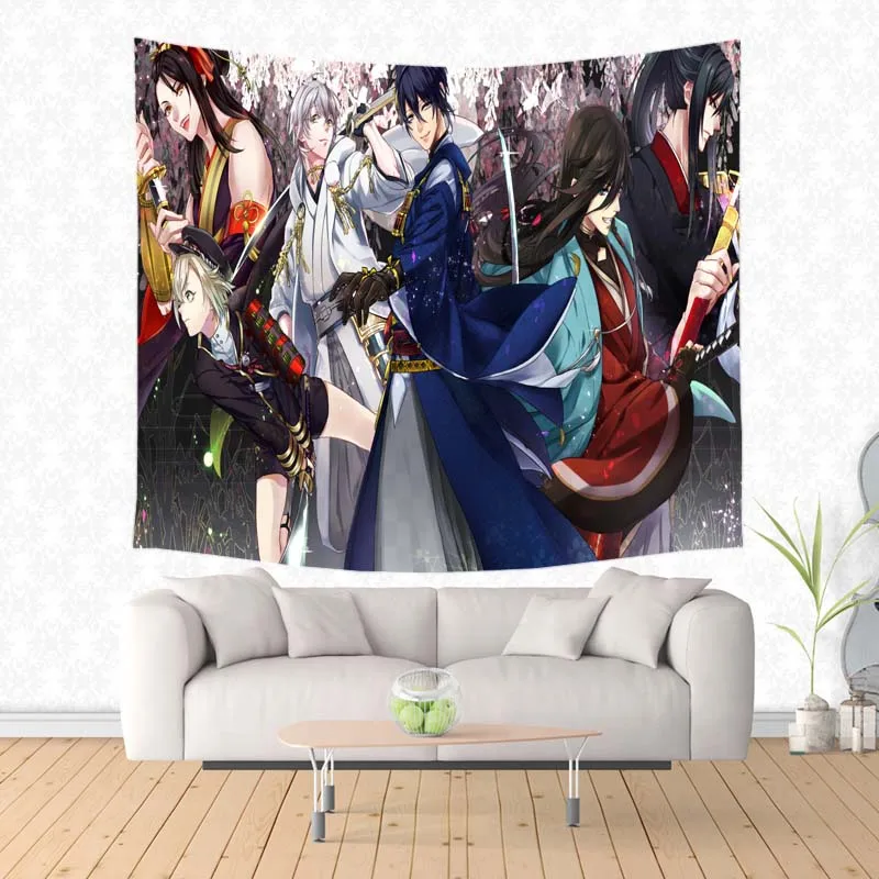 Домашний декоративный гобелен Touken Ranbu Настенный Ковер полиэстерное покрытие для