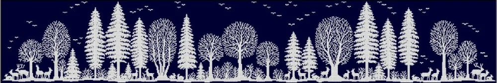 Высокое качество пасторальный красивый Счетный набор крестиков лес олень белые