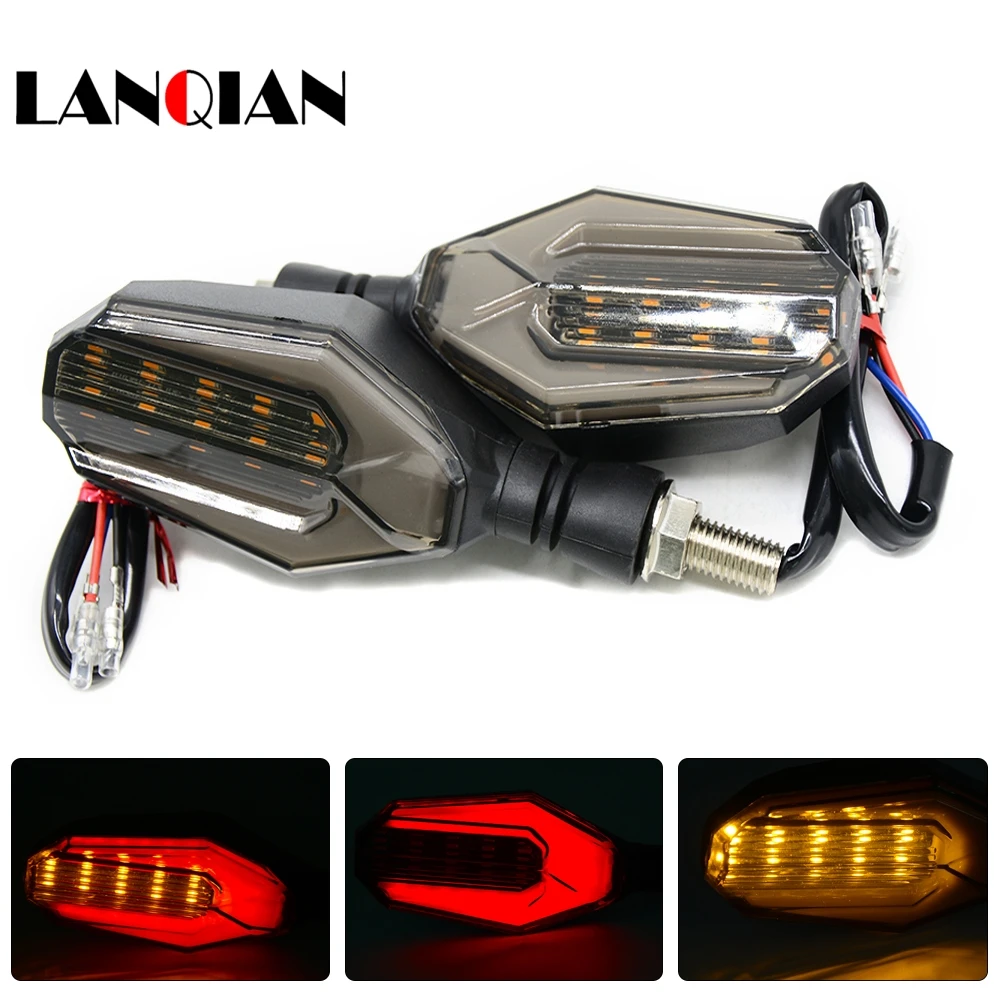 

Motorcycle Turn Signals LED Blinker Indicator Universal Bike Flashing for Suzuki Savage LS 650 Honda VTX 1300 C R S RETRO