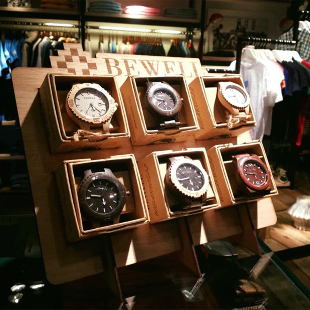 Уникальный топ дизайн 2018 женские часы BEWELL роскошные брендовые деревянные