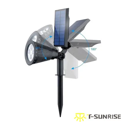 Фсветильник светодиодный на солнечной батарее 4 шт./упаковка IP65|Светодиодные