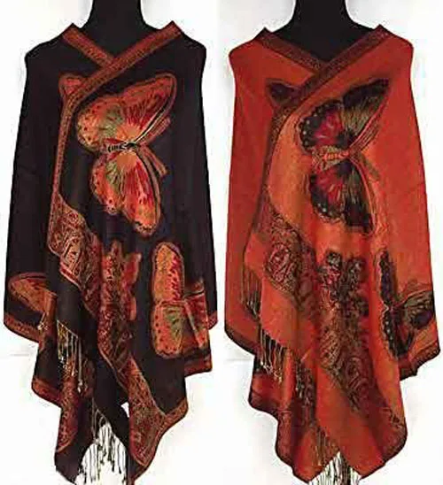 Лидер продаж шаль-накидка из пашмины с двойной бабочкой в китайском стиле