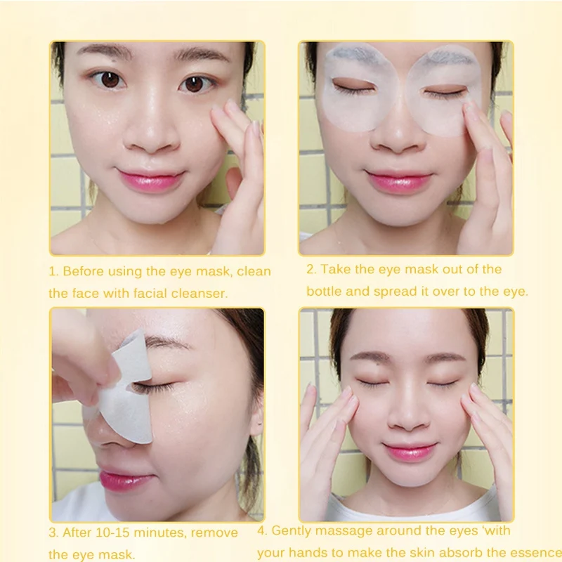 80 шт. маска для глаз женский коллагеновый гель сывороточный белок уход за лицом