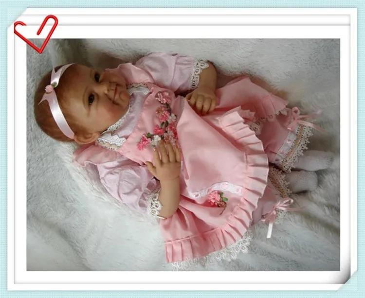 Новинка NPK силиконовые куклы Reborn Baby в розовом около 22 дюймов милая Кукла Reborn для ребенка подарок Bonecas Bebe Reborn Brinquedos