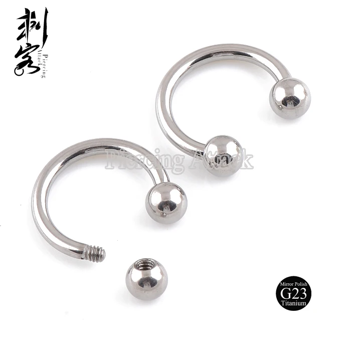 Полированный титановый пирсинг для тела G23 14 калибр шарик Круглый